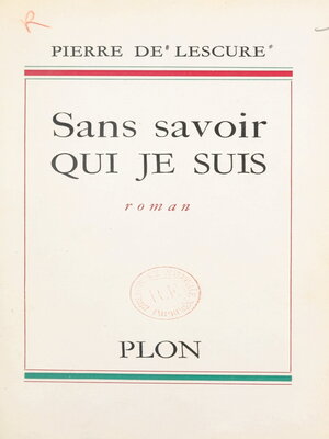 cover image of Sans savoir qui je suis